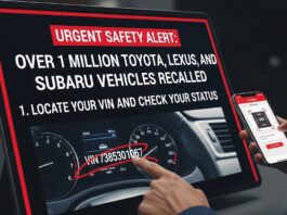 Over 1 Million Toyota, Lexus, and Subaru Vehicles Recalled