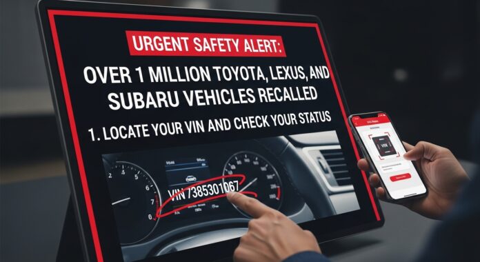 Over 1 Million Toyota, Lexus, and Subaru Vehicles Recalled